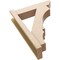 Ekena Millwork 6-in W x 22-in D x 30-in H Balboa Slat Rough Cedar Woodgrain TimberThane Outlooker, Primed Tan OUTUR060X22X30BOA24RCPR - alternate 2